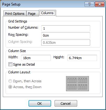 Access 2010 Intermediate Page 111 You can adjust margins as required using this dialog box. Experiment.