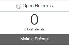 Make a Referral User selects the Make a Referral button This will bring up the activity window User enters the relevant details regarding the referral and selects a sharing option o Private Only the