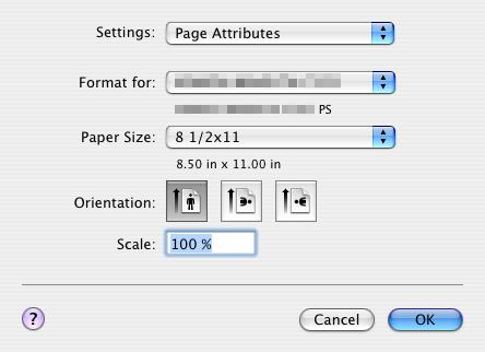 Print function of Mac OS X 9 9.