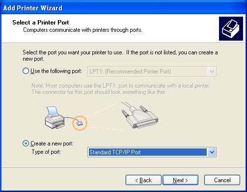 Manual installation using the Add Printer wizard 4 4 Click the [Next] button. 5 Select "Local printer attached to this computer", and then click the [Next] button.