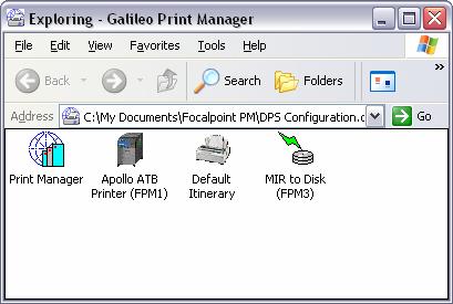 The Galileo Print Manager Configuration screen will display 6.