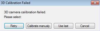 Because of this the calibration failed and you will see the following message: At