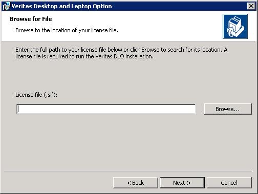 9. Click Next. Figure 5 Veritas Desktop and Laptop Option Add License page 10.