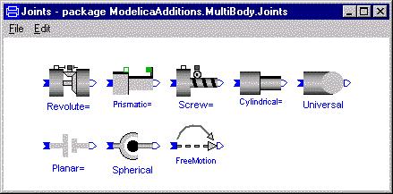 It is also possible to define multi-body systems that contain kinematic loops. A unique feature is the efficient treatment of joint locking and unlocking.