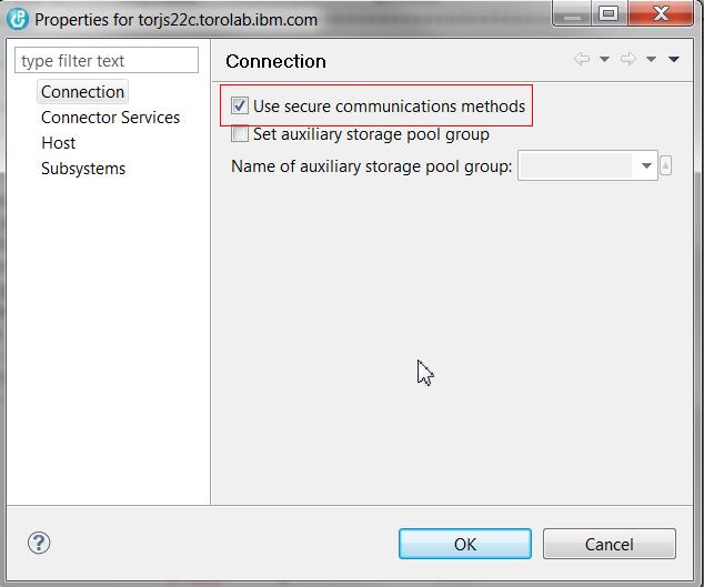 Secure connection for debug session If you use SSL support for a RSE connection, the communication between debug