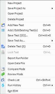 controllers, users can choose from the controller list to create a project/test or configure/run different tests based on each controller selected.