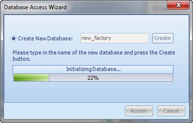 database and then click Create. EDM will then initialize the Database, which may take a few seconds. A message will indicate when the database has been created.