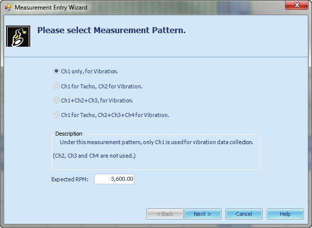 To add a new Entry click the Measurement Entry item in the Database Explorer to open the Measurement Entry Wizard. The first dialog selects the Measurement Pattern.