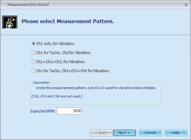 Figure 25: Measurement Entry Wizard, Measurement Pattern dialog Click Next to move to the Parameter Set dialog.