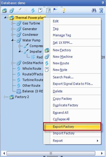 Figure 42: Factory Export option A window will open with the option to Include recording data, and if