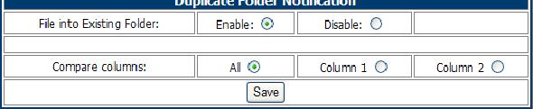 3. To alert users when a folder with the same index values already exists, select Enable.