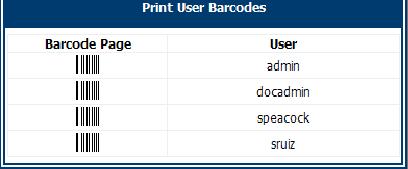 Printing Inbox Barcodes Users can print a barcode to another user s personal Treeno inbox.