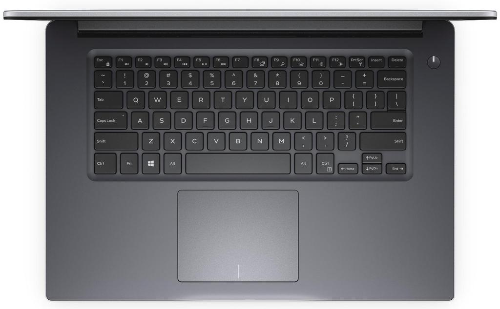 Inspiron 15 7000 (7560) top views 18 Product appearance may vary slightly from image shown.