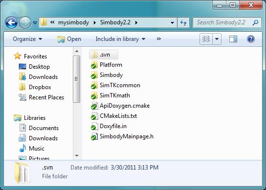 2 directory should look something like this: (Tortoise SVN puts the green checks there, meaning that the local source is