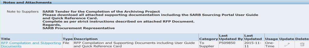 2. View the RFx (RFP, RFQ, RFI, eauctions) 2.1 How to access the Tender invitation 1.