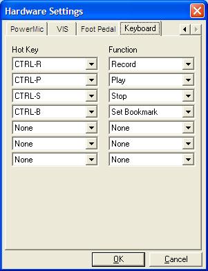Keyboard Shortcuts WinScribe Author provides a number of standard keyboard shortcuts or "hot keys" for common functions, but you can change these settings if you wish.