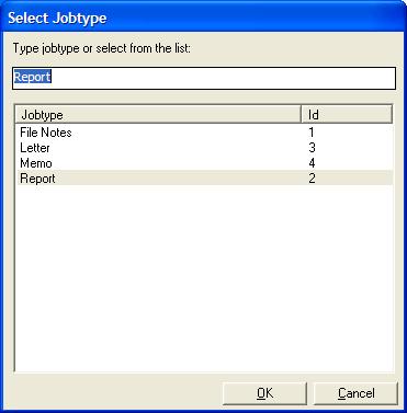 Step 4. Specify Job Type Select the job type to be used for the job.