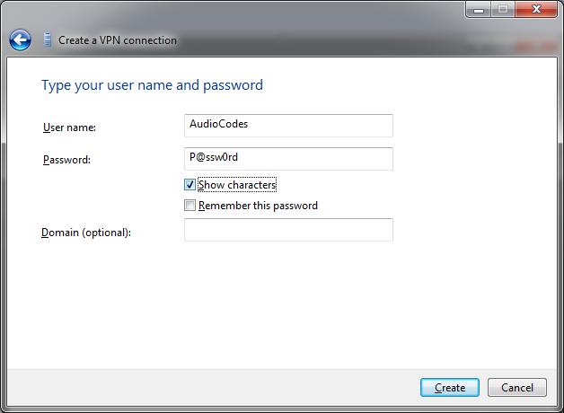 Security Setup 4. In the 'Internet address' field, enter the VPN IP address (typically, the MSBR's WAN interface). 5.