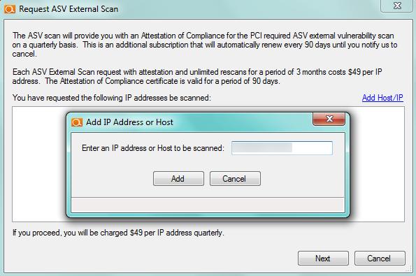 PCI Compliance Module without Inspector User Guide Network Detective Confirm that the IP Address is added to