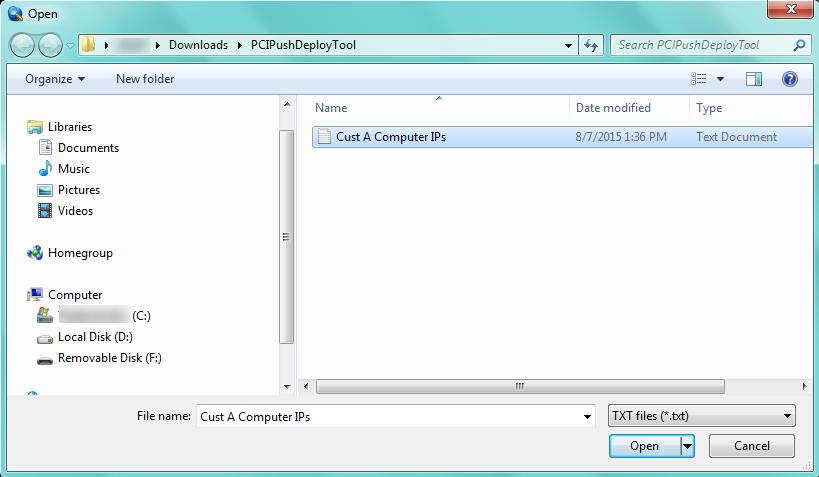 Network Detective PCI Compliance Module without Inspector User Guide Select the file that contains the IP addresses to be scanned, and then click on the Open button.