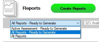 Then select the Site and go to the Active Assessment Project. 3. Click the Reports Ready button at the end of the assessment checklist. 4.