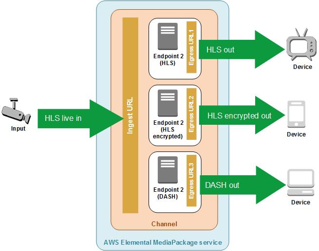 Features of AWS Elemental MediaPackage Packaging can include adding encryption and configuring audio, video, and subtitles or captions track outputs. 4.
