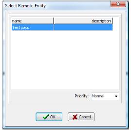 and send them to PACS in one operation. This option first performs a Save to database followed by a Send.