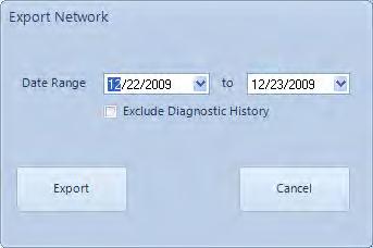 Export The Export Network function allows a user to export the network file, all radio settings, as well as the Path View window pane view and any historical data. Tool Suite can export a.