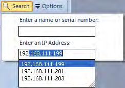 If the radio is found, Tool Suite will jump to and highlight the located radio. For Serial and TCP/IP networks, the user can search by serial number or name.