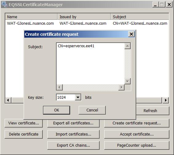 Trusted Certificates In order to use trusted certificates in a cluster environment, the certificate file must be installed on every cluster node where the services run on.