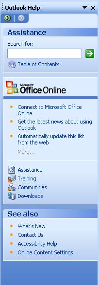 Office Task Panes The most common tasks in Microsoft Office are now organized in panes that display in place alongside your document to the right of the screen.