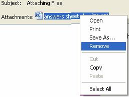 Printing Attachments Forwarding Attachments You do not need to open an attachment to print it. 1. Right click on the attachment to display a menu. 2.