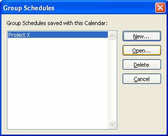 Delete a group schedule 2. Select the group schedule you want to view, and then click Open. 1.