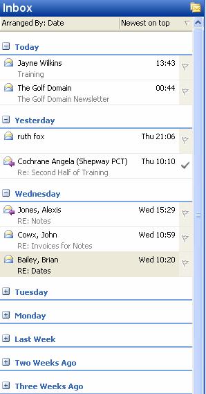 Navigation Pane This new Navigation pane provides centralised navigation to all parts of Microsoft Outlook 2003 and replaces the Outlook bar in previous versions of Outlook.