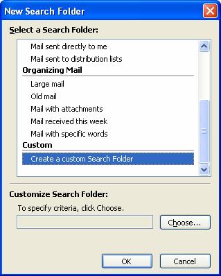 Search Folders Search Folders are a really great new feature, and they are virtual folders that contain views of all email items matching specific search criteria.
