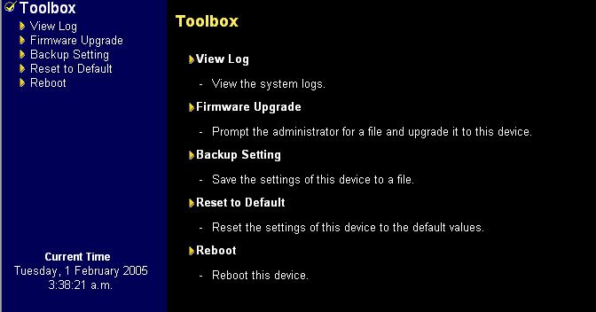 4.4 Toolbox 4.4.1View Log You can View system log by