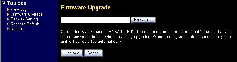 4.4.2 Firmware Upgrade You can upgrade firmware by clicking
