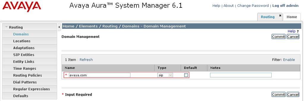 6.1. Log in to Avaya Aura System Manager Access the System Manager using a Web Browser by entering http://<fqdn >/SMGR, where <FQDN> is the fully qualified domain name or IP address of System Manager.