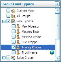 -or- Select the checkbox next to a typist's folder and click the Move button on the
