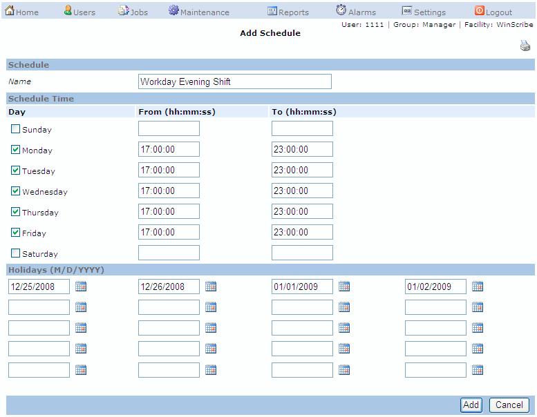 WinScribe Web Manager Guide Chapter 6. Working With Alarms This chapter covers setting an alarm schedule, specifying alarm criteria and viewing, printing and clearing alarms.