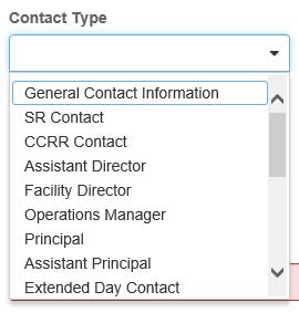 When the Add New Contact button is clicked, the Provider Portal