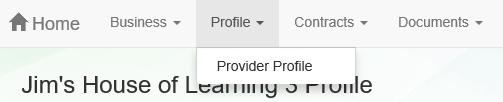 Managing a Profile as a Provider Portal User Provider Dashboard On January 1 of each program year, a button will appear next to the current program year that will