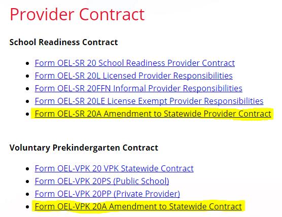 Amending Contracts Provider Portal users can amend contracts through the Manage Contracts function.