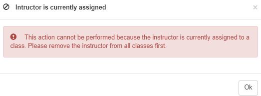 Once the Remove button is clicked, the instructor will no longer appear on the VPK Instructors screen, unless the Show removed class instructors checkbox is checked.
