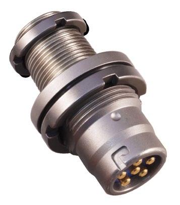 SERIES 151 MIL-DTL-55116 TYPE Audio Connector Feed-Thru Adapter, 55116 to Mighty Mouse TACTICAL 157-012 157-012 jam nut adapter mates to any M55116 /2, /4, /6, or /8 audio plug on one end, and a