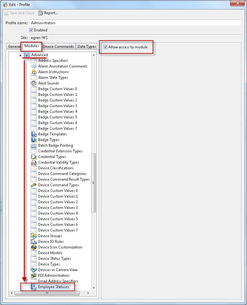 Synchronizing Data Using Enterprise Data Integration (EDI) Chapter 12 For example, select Administrators. You can also select the profile name and click Edit. c. In the Edit - Profile window, select the Modules tab (Figure 12-9).