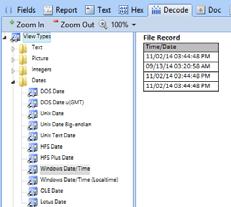 Registry Notes Dates/Times With the data highlighted, right click in