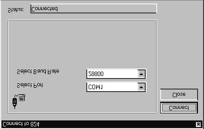 Before any functions can be performed on the 824, you must connect the 824 to the 824 Utility software.