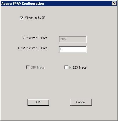 The Avaya SPAN Configuration screen is displayed next.