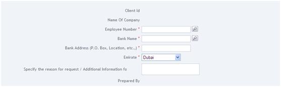 a. Enter Employee Number by clicking on the magnifying glass icon and search using the following criteria: Employee Number, First Name, Last Name, Passport Number, Job Title, or Nationality b.